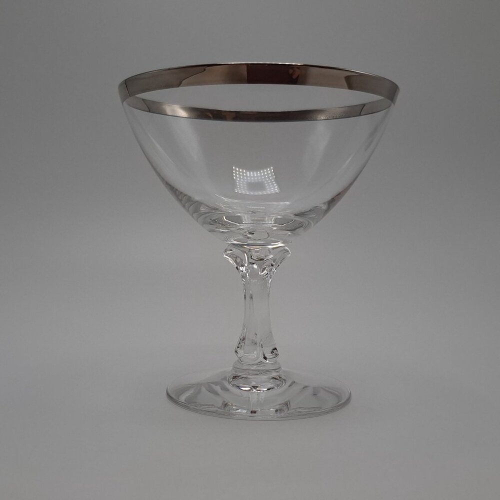 Fostoria Wedding Ring Clear Crystal Tall Sherbet Champagne Glass